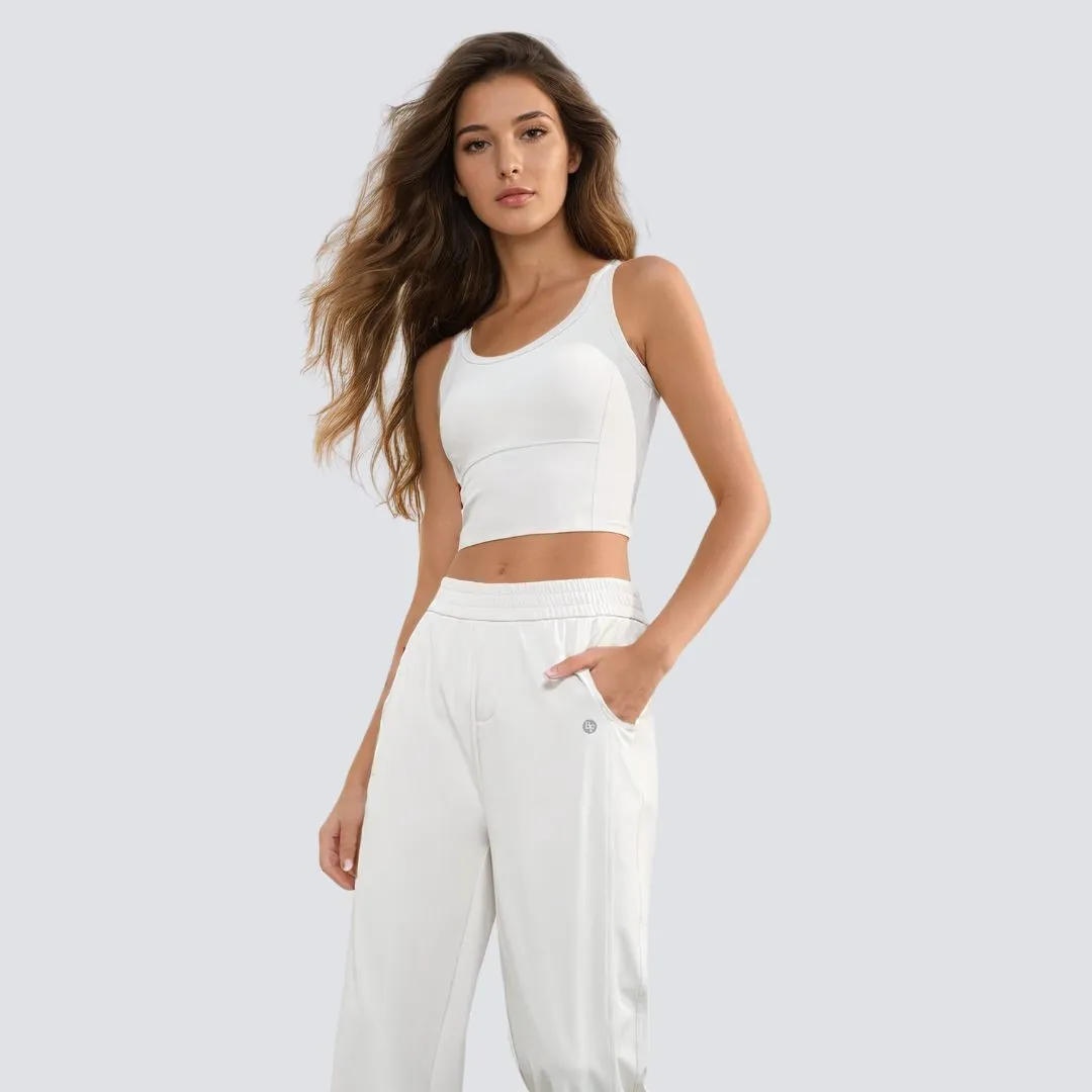 Sleeveless Comfort Top - Ivory White
