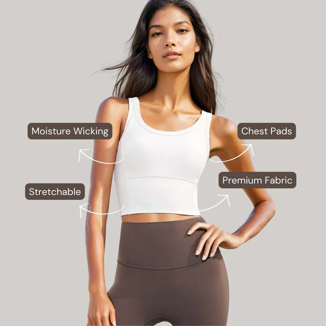 Sleeveless Comfort Top - Ivory White