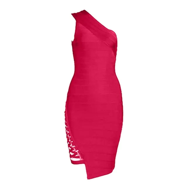 Sleeveless One-Shoulder Sequined Sexy Night Out Party Dress