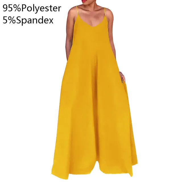 Sleeveless Wide Leg Pant Jumpsuit