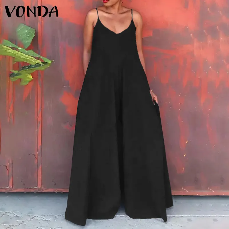 Sleeveless Wide Leg Pant Jumpsuit
