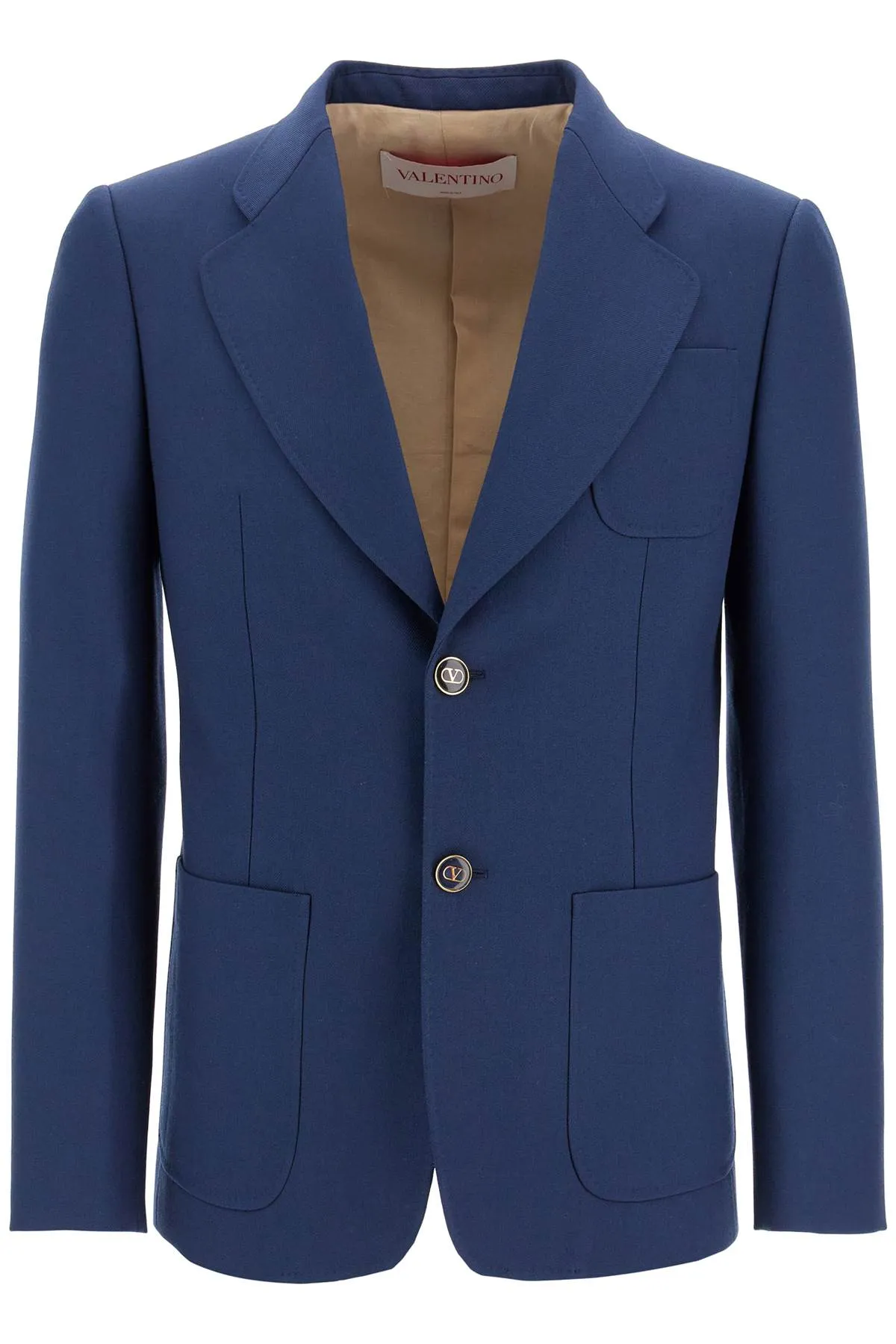 slim fit wool gabardine jacket 6V3CEG959EB INDACO