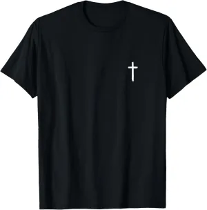 Small Cross Subtle Christian Minimalist Religious Faith T-Shirt