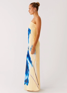 So You Say Strapless Maxi Dress - Heirloom Floral So You Say Strapless Maxi Dress - Heirloom Floral