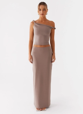 Solace Soul Maxi Skirt - Taupe Solace Soul Maxi Skirt - Taupe