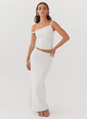Solace Soul Twist Shoulder Top - Ivory Solace Soul Twist Shoulder Top - Ivory