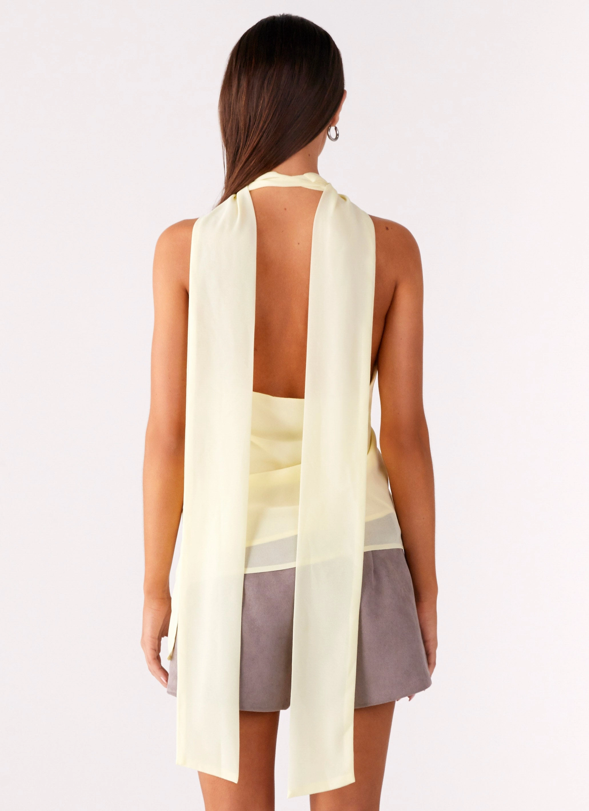 Solari Scarf Top - Yellow