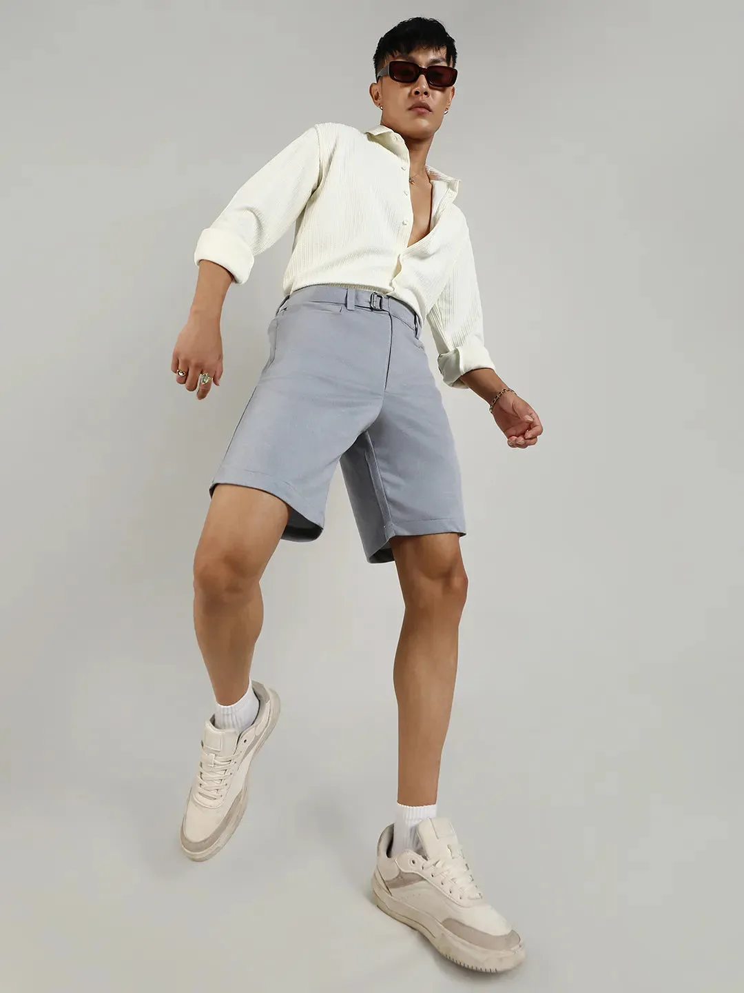 Solid Tailored Shorts