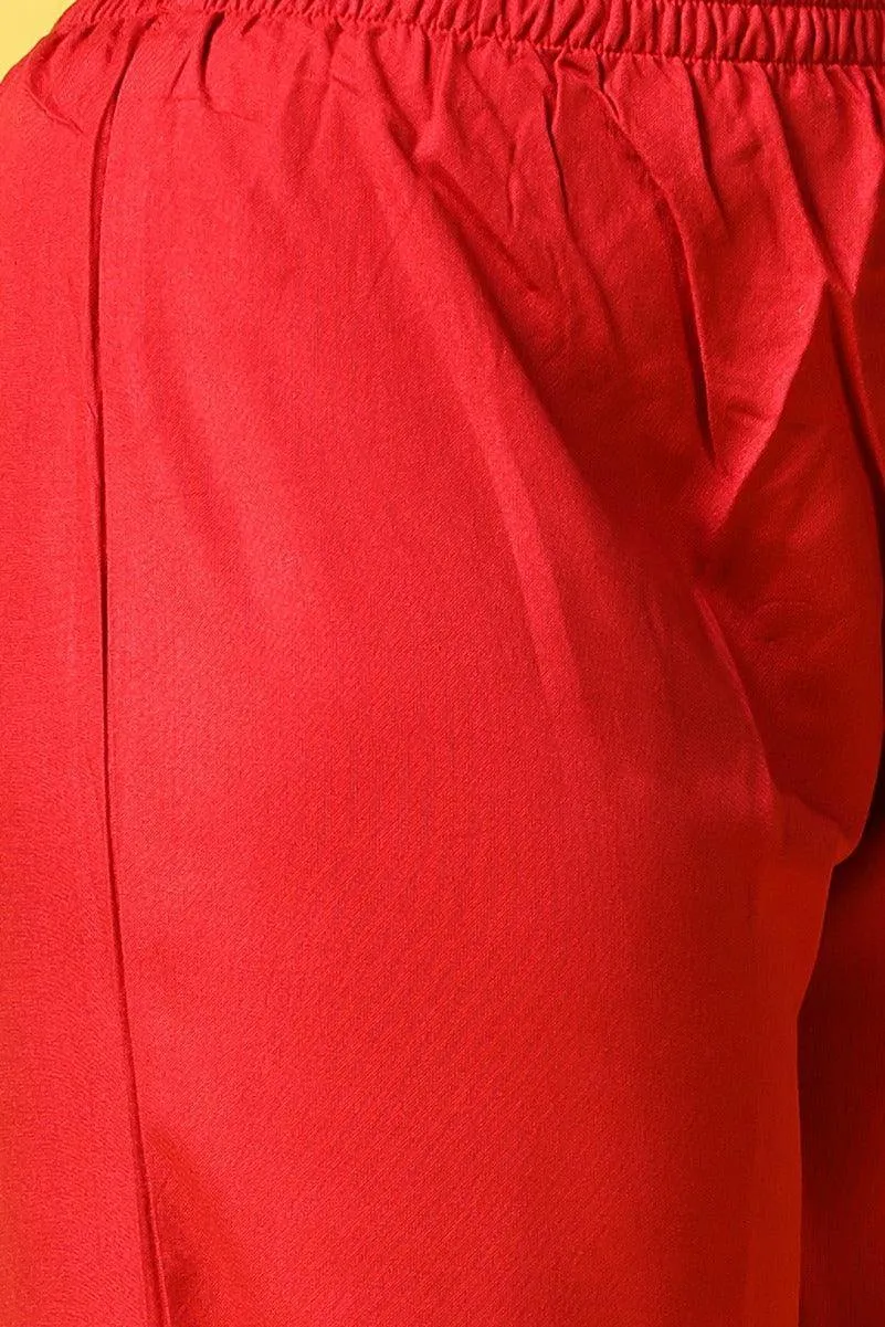 Solid Wide Legged Rayon Palazzo