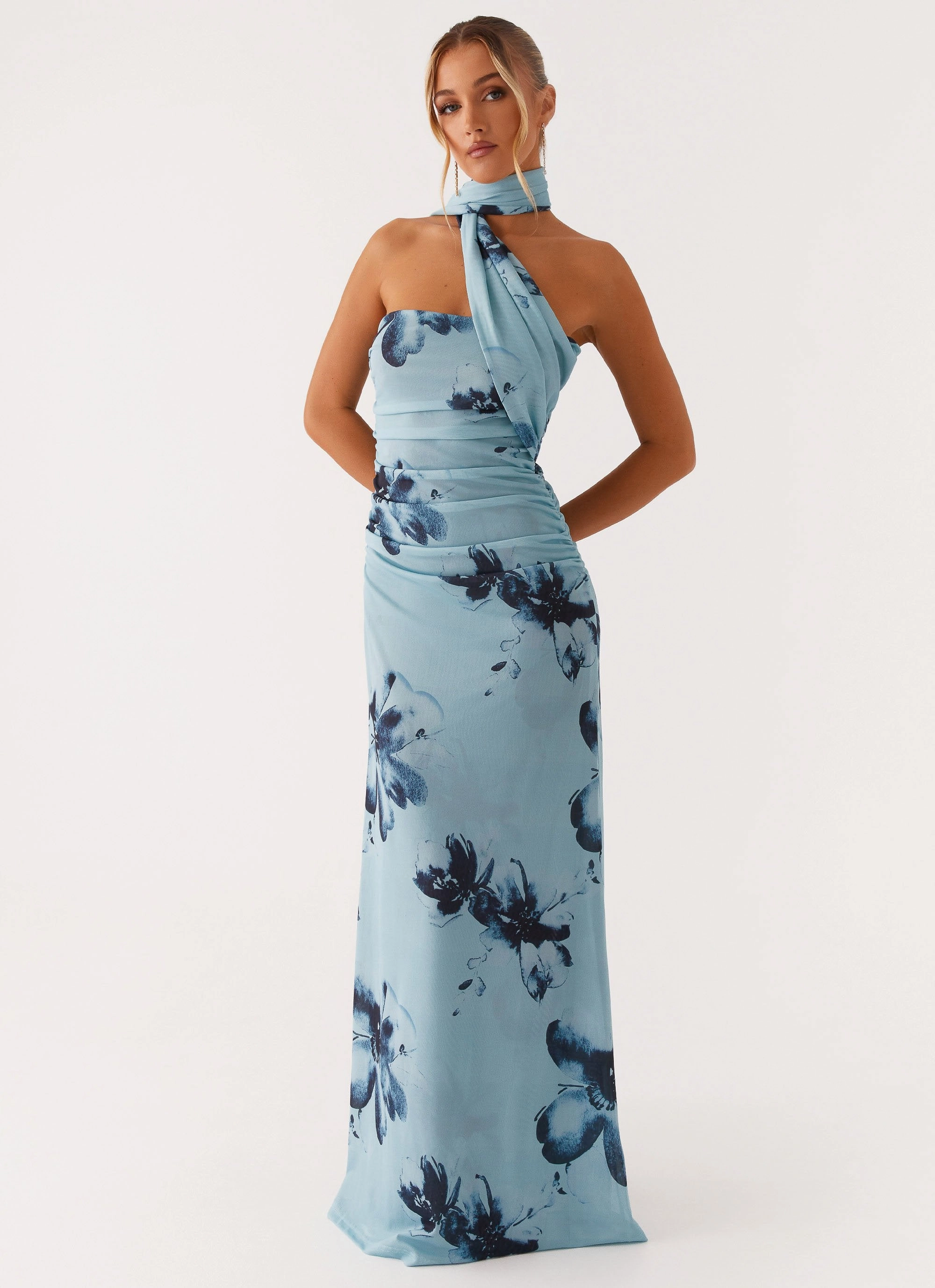 Songbird Maxi Dress - Blue Black Floral
