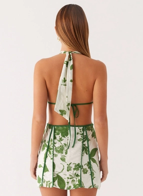 Sonnet Mini Dress - Verdant Bloom Sonnet Mini Dress - Verdant Bloom