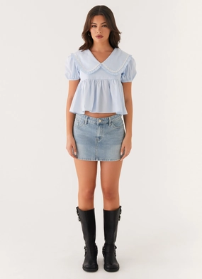 Sophie Babydoll Top - Blue Sophie Babydoll Top - Blue