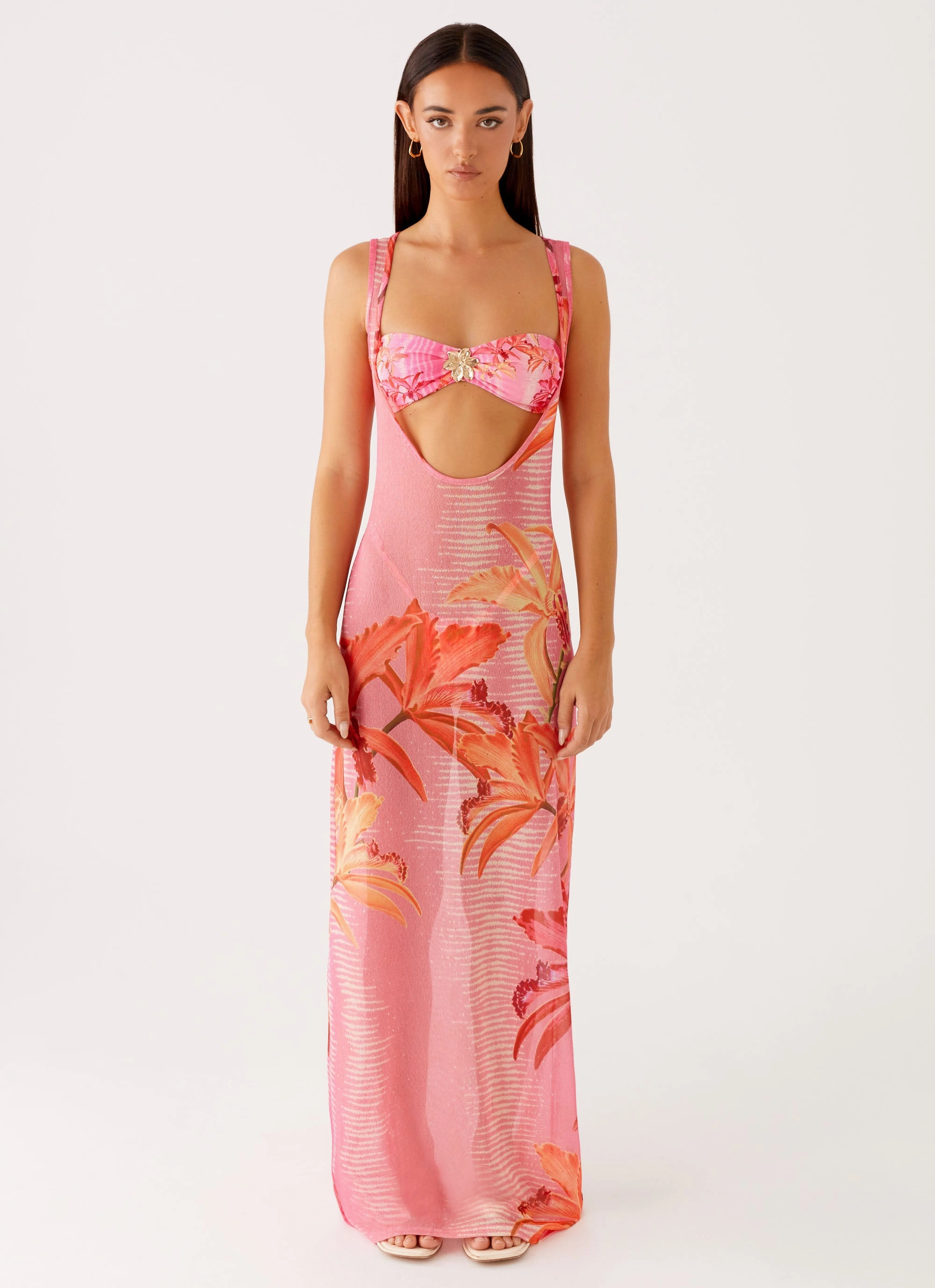 Sorella Maxi Dress - Tropical Pink Print