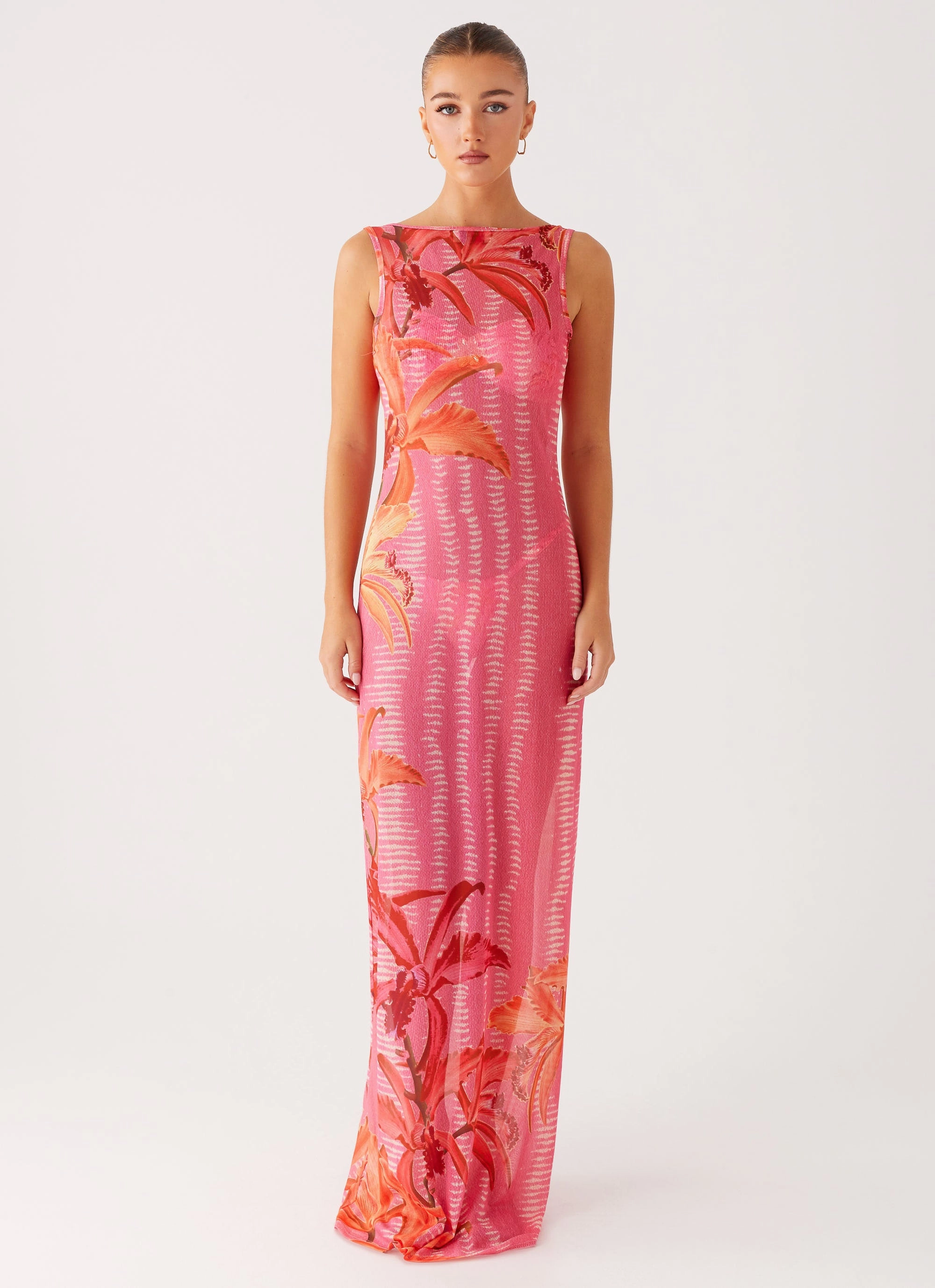 Sorella Maxi Dress - Tropical Pink Print