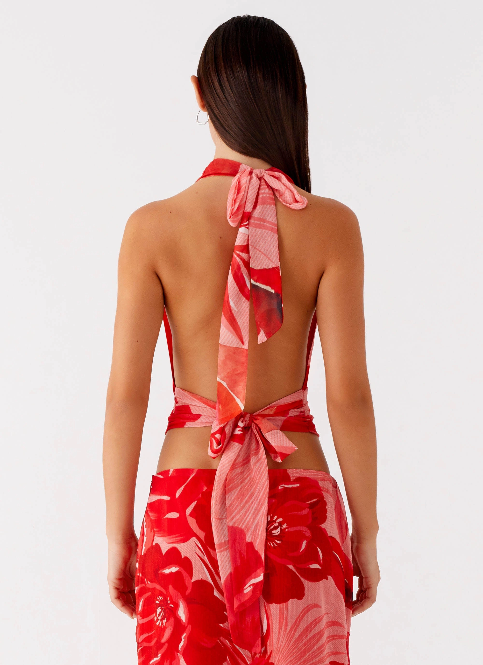 Soren Halter Top - Sicily Sunsets Print