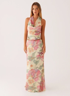 Soulful Low Rise Maxi Skirt - Yellow Peony Soulful Low Rise Maxi Skirt - Yellow Peony