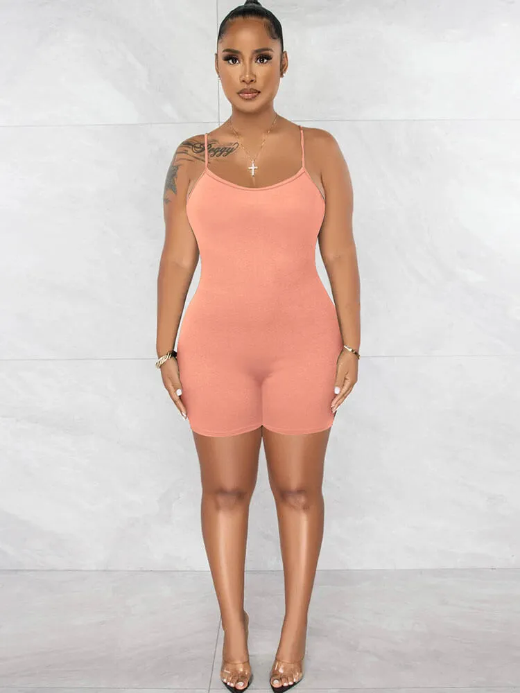 Spaghetti Straps Sleeveless Bodycon Rompers