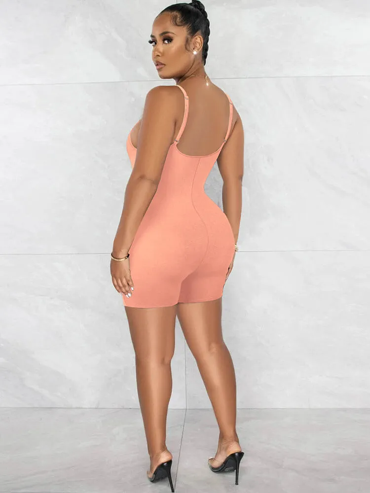 Spaghetti Straps Sleeveless Bodycon Rompers