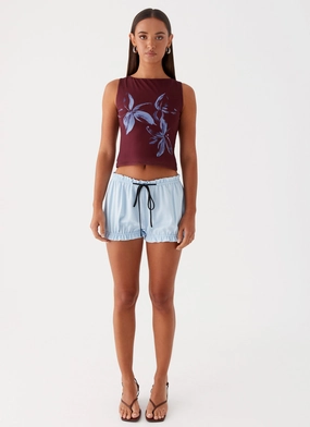 Speak Now Mesh Top - Brown Speak Now Mesh Top - Brown