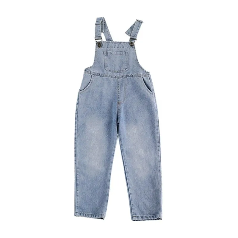 Spring Autumn Kids Girl Jeans Overalls For Teens Denim Rompers Child Denim Jumpsuits Children Jeans Pants for Girls Overalls