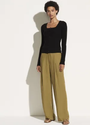 Square Neck Cardigan (Black)