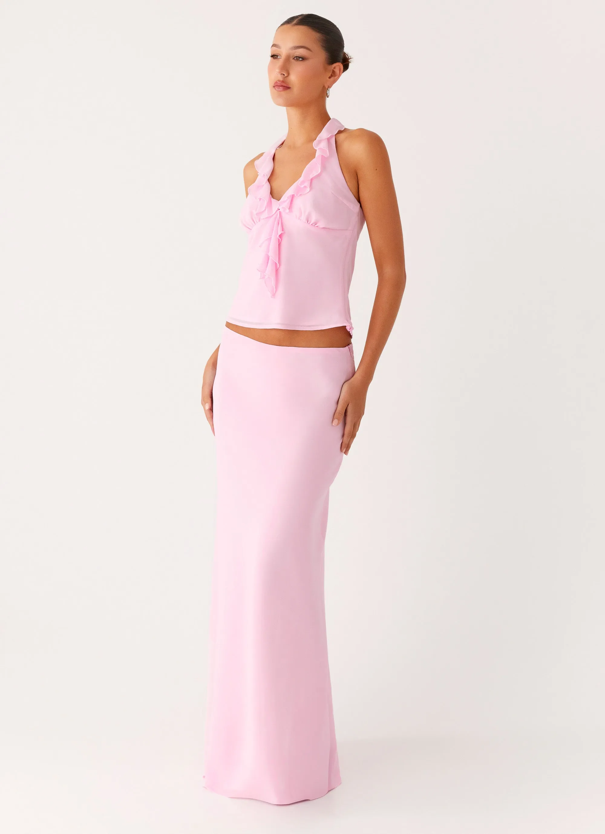 Star Girl Maxi Skirt - Baby Pink