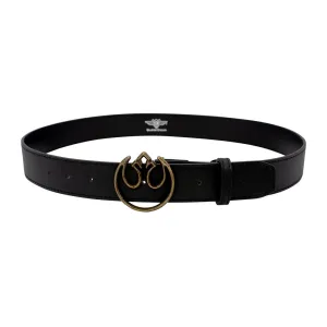 Star Wars Rebel Alliance Icon Enamel Cast Buckle - Black PU Strap Belt