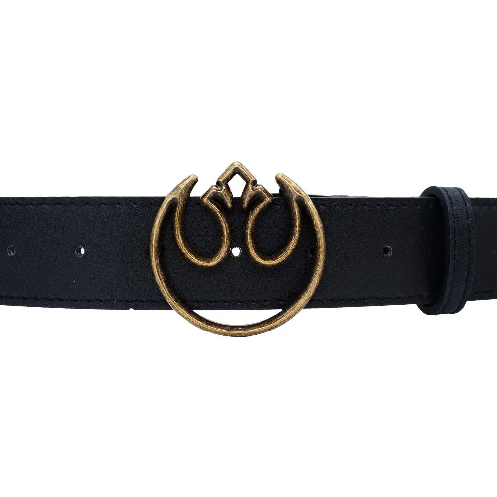 Star Wars Rebel Alliance Icon Enamel Cast Buckle - Black PU Strap Belt