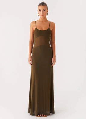 Starfall Maxi Dress - Khaki Starfall Maxi Dress - Khaki