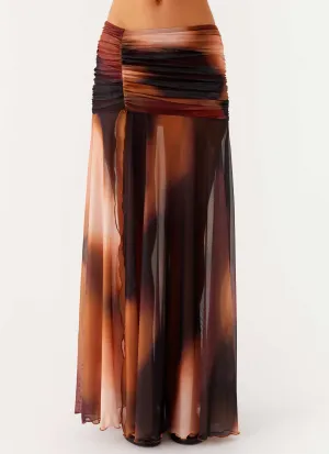 Stargazer Mesh Maxi Skirt - Black Gradient Stargazer Mesh Maxi Skirt - Black Gradient