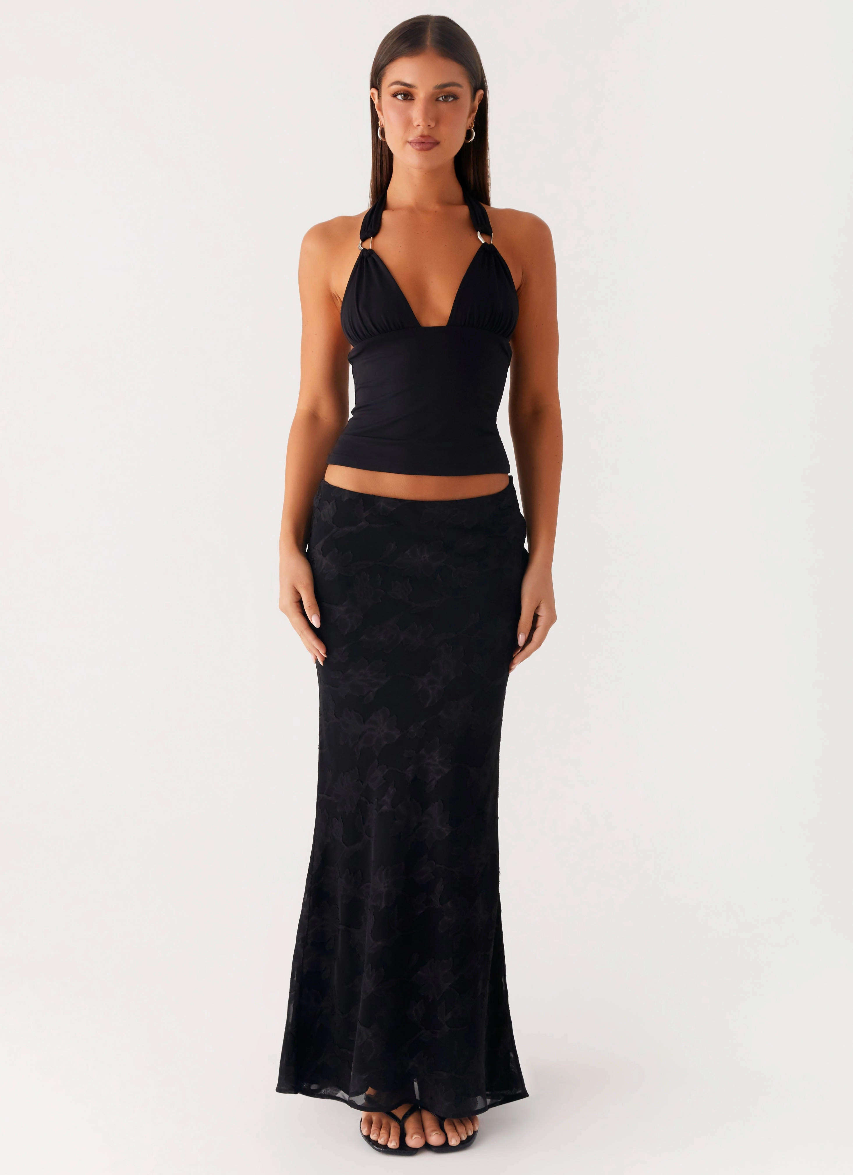 Starlit Maxi Skirt - Black