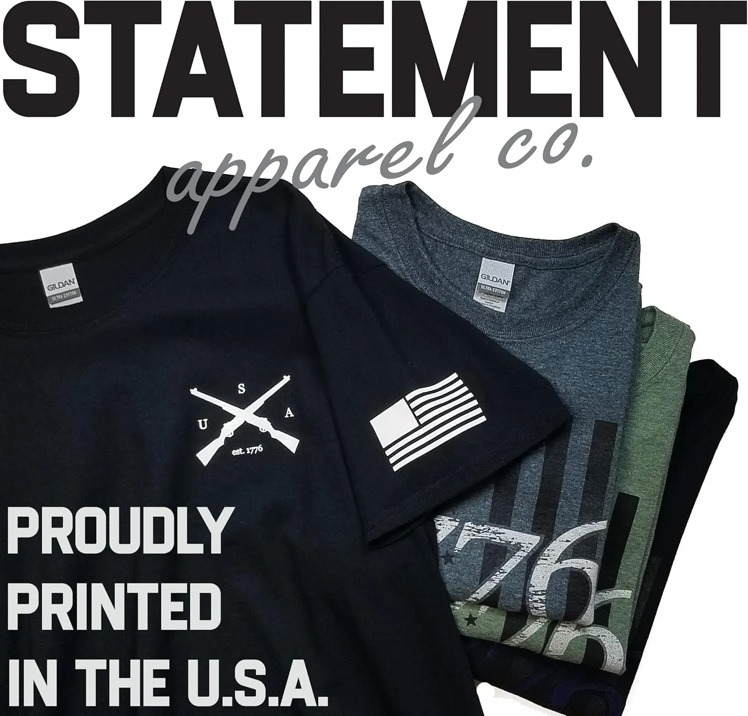 Statement Apparel 1776 American Flag T-Shirt