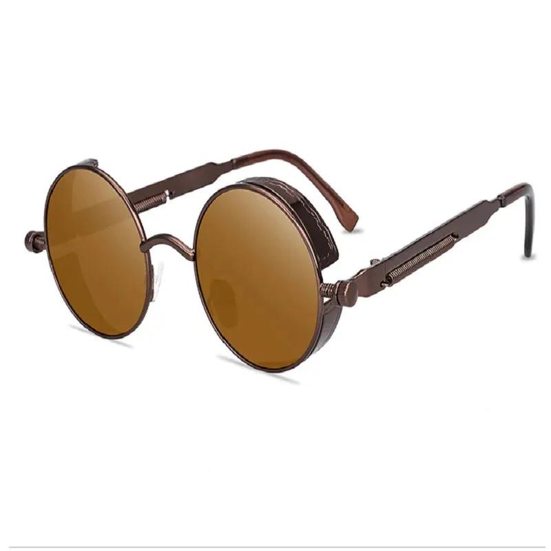 Steampunk Round Sunglasses - Men's Retro Steam Punk Style