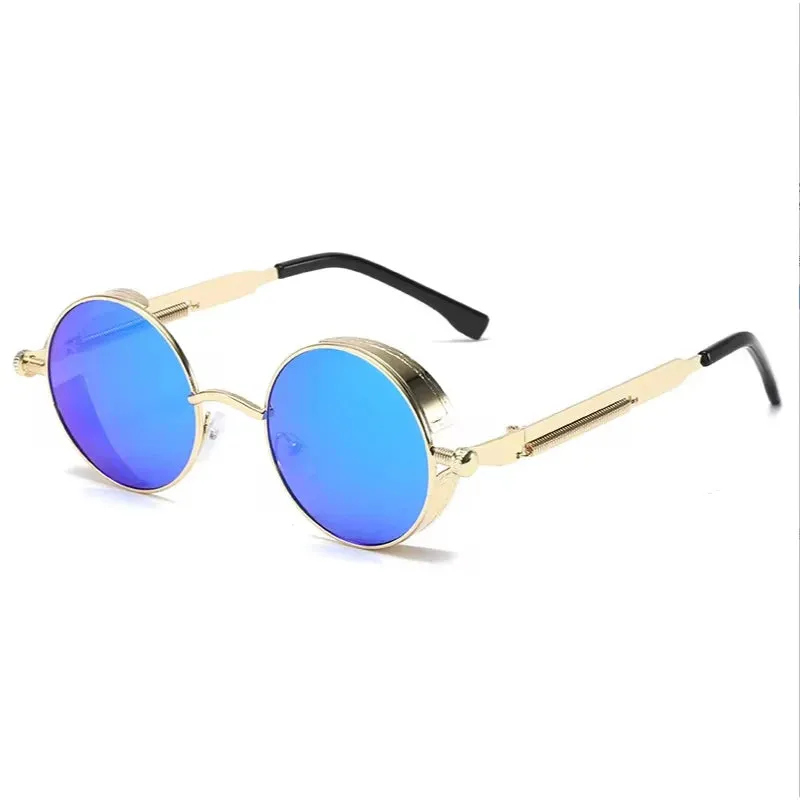 Steampunk Round Sunglasses - Men's Retro Steam Punk Style