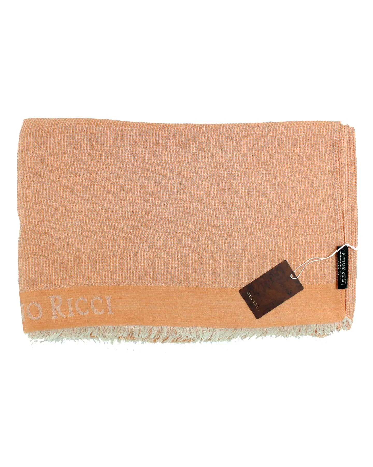 Stefano Ricci Scarf Peach - Luxury Cashmere Silk Shawl FINAL SALE