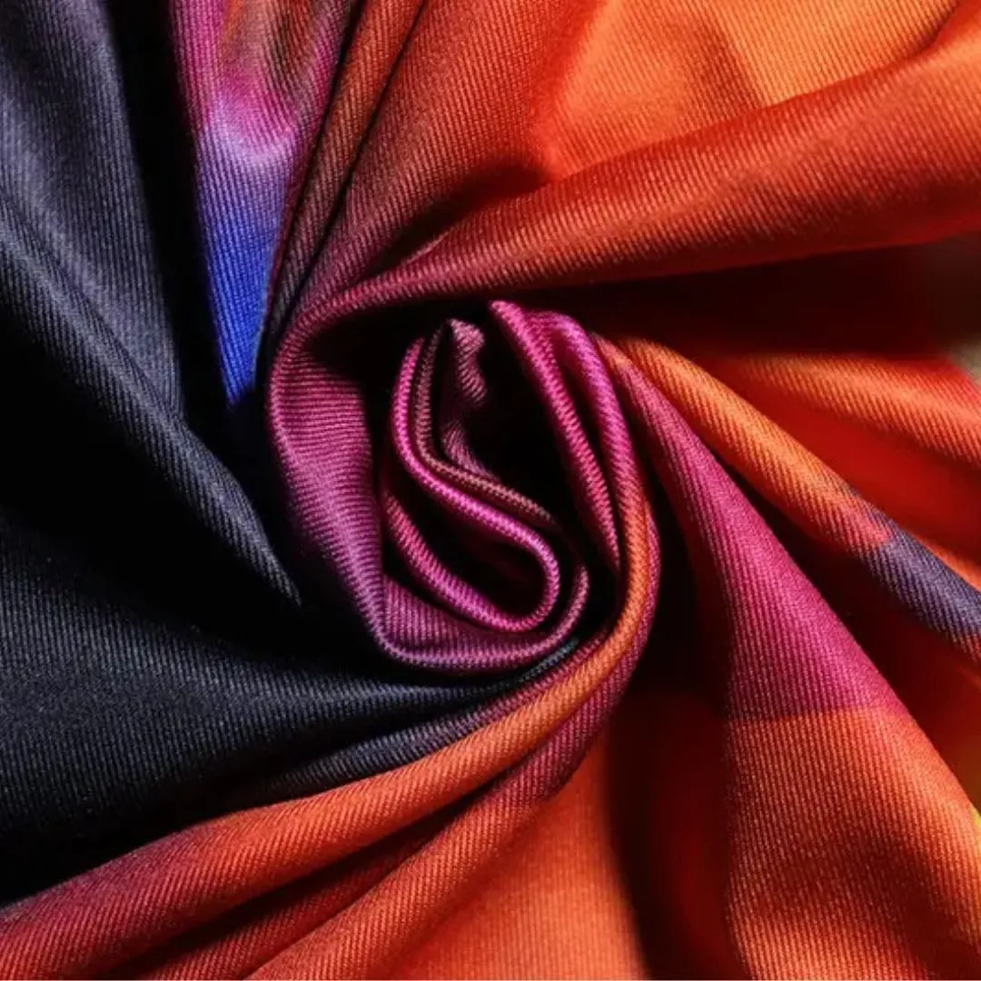 Strapless Maxi Dress, Multicolor Watercolor Abstract Tie-Dye Print, Bodycon Fitted Style, Floor Length