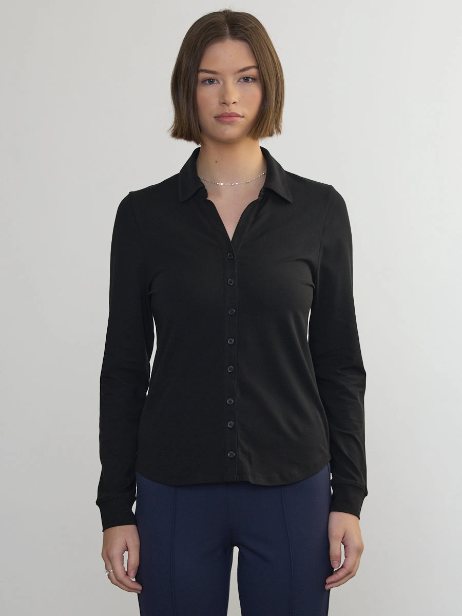 STRETCH PIMA LONG SLEEVE SHIRT