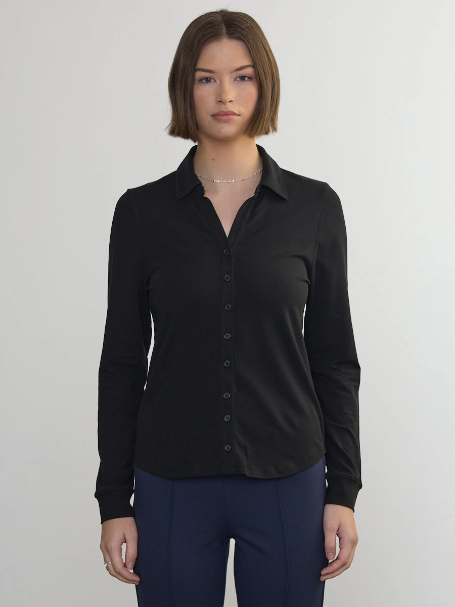 STRETCH PIMA LONG SLEEVE SHIRT