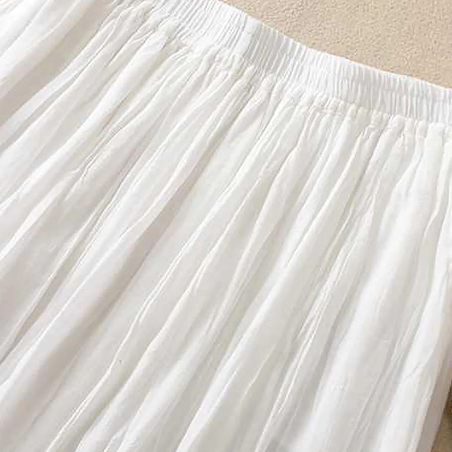 Summer Cotton Linen Skirts for Women Solid Color Elastic Waist Cotton Skirt Ladies Elegant Long Maxi Skirts 2025