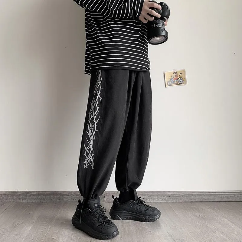 Summer Pants Trendy Loose All-Matching Hong Kong Ankle-Length Printed Pants