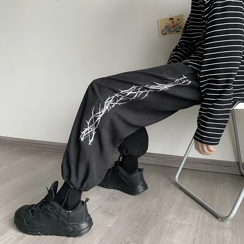 Summer Pants Trendy Loose All-Matching Hong Kong Ankle-Length Printed Pants