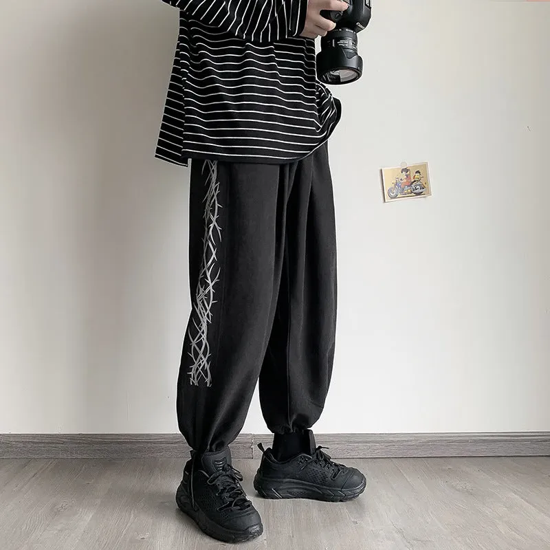 Summer Pants Trendy Loose All-Matching Hong Kong Ankle-Length Printed Pants