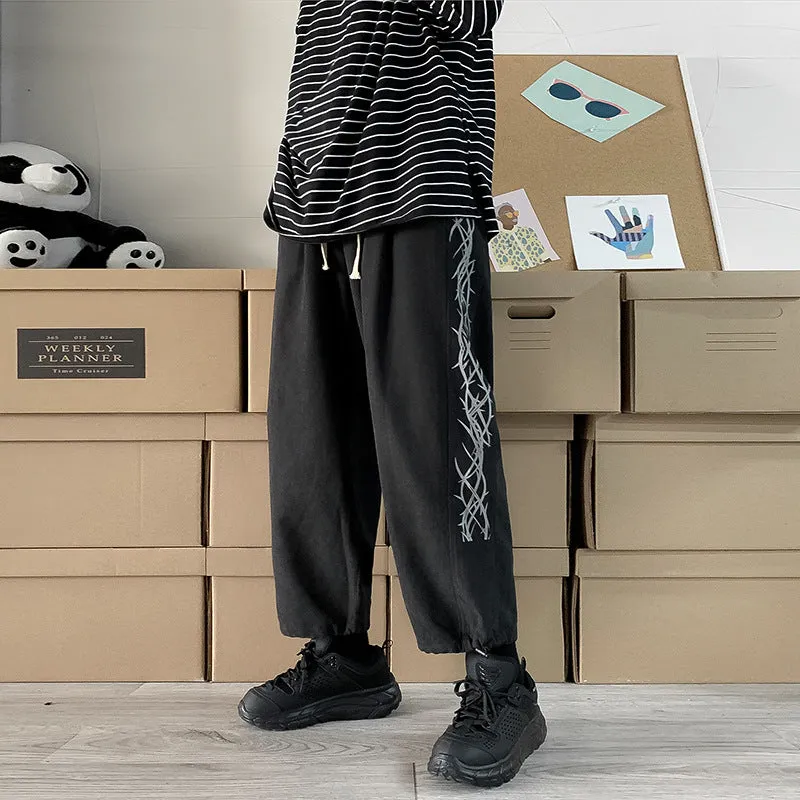 Summer Pants Trendy Loose All-Matching Hong Kong Ankle-Length Printed Pants