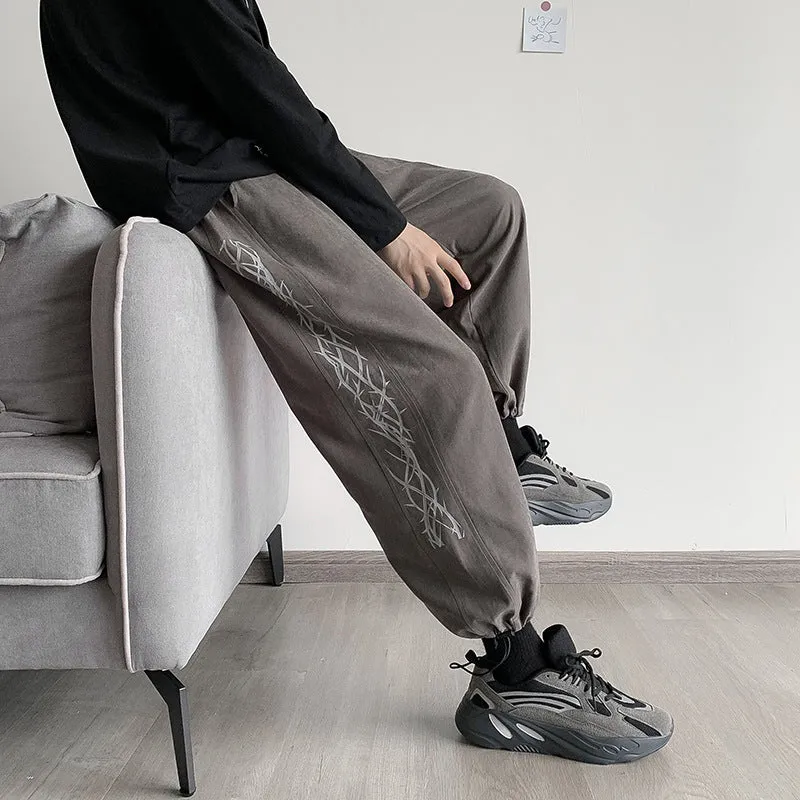 Summer Pants Trendy Loose All-Matching Hong Kong Ankle-Length Printed Pants