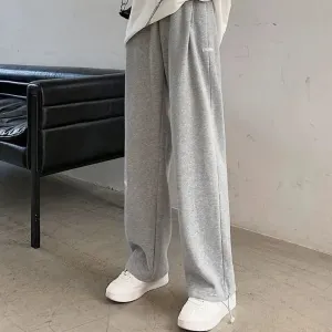 SummerSport Pants Women Loose Slim-Look Casual Straight Wide Leg Thin Pants