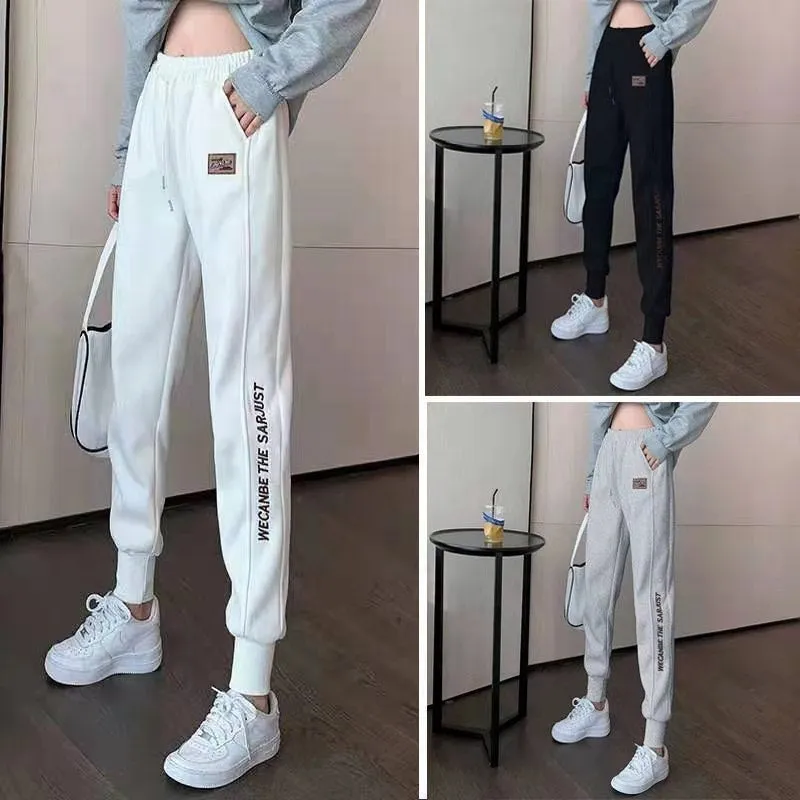 SummerSport Pants Women Loose Slim-Look Casual Straight Wide Leg Thin Pants