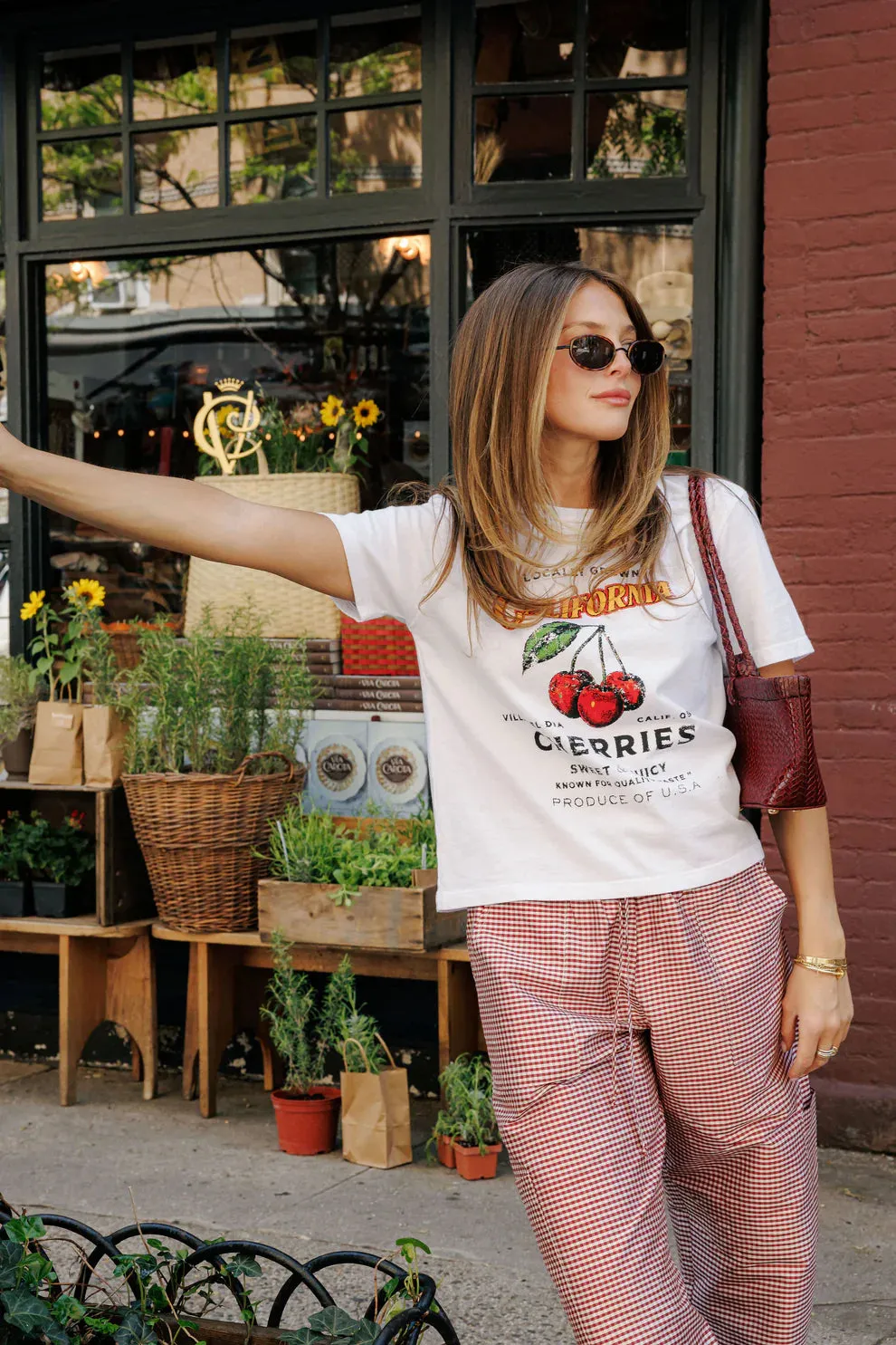 Sunny Somewhere Everyday Tee Cherry