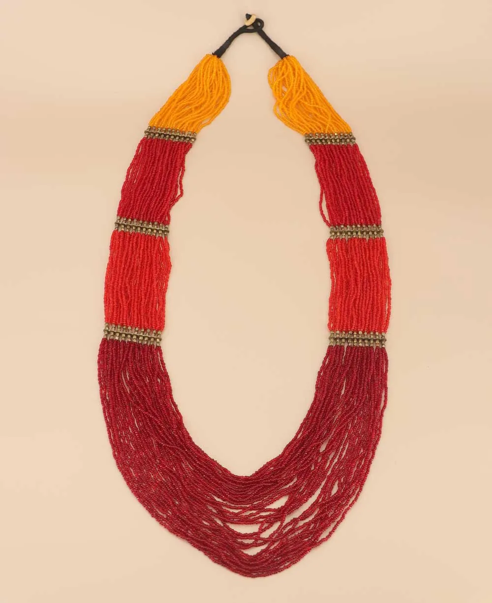 Sunrise Statement Beaded Necklace
