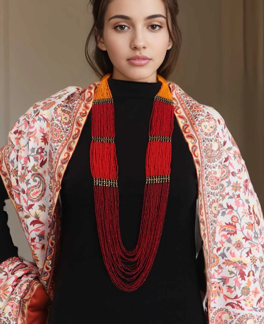 Sunrise Statement Beaded Necklace
