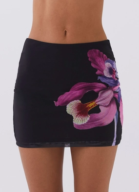 Sunset Bliss Mesh Mini Skirt - Cosmo Floral Sunset Bliss Mesh Mini Skirt - Cosmo Floral